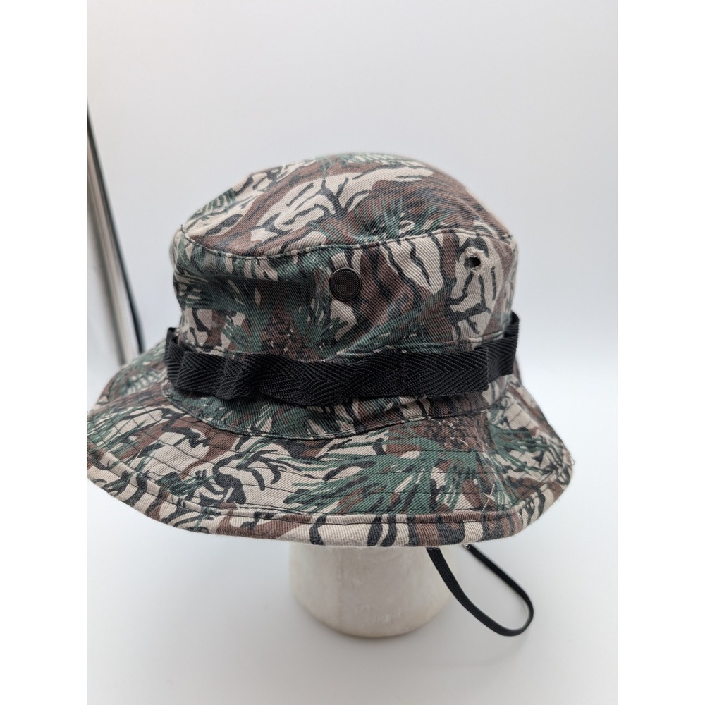 US Military Hat Jungle Type II Tiger Stripe Camo Boonie Size 7 3/4 Made in USA
